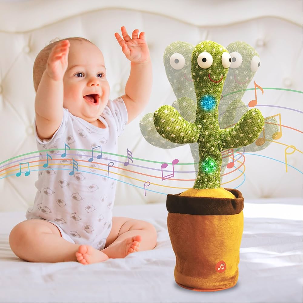 Interactive Plush Dancing Cactus Toy - Electric Drive Set for Kids (1 Pc) 🌵🎶