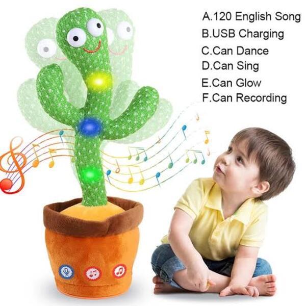 Interactive Plush Dancing Cactus Toy - Electric Drive Set for Kids (1 Pc) 🌵🎶