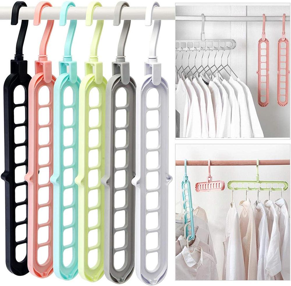 9 Hole Rotating Clothes Hanger – Pack of 3